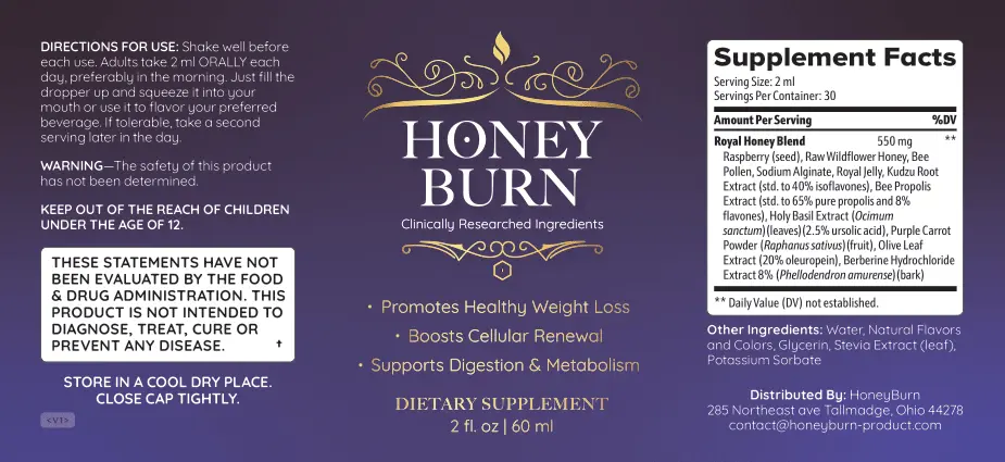 HoneyBurn Label